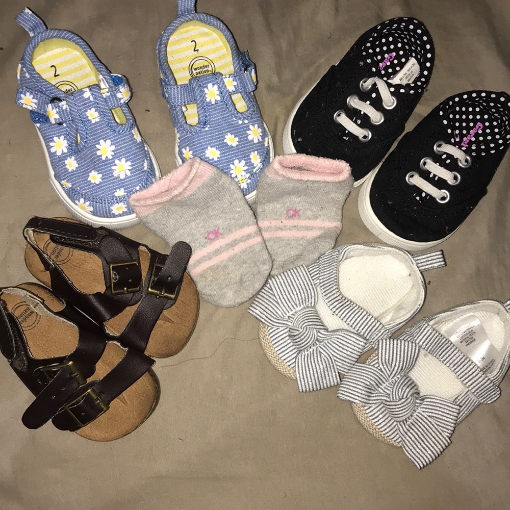 Baby girl shoes and sock bundle